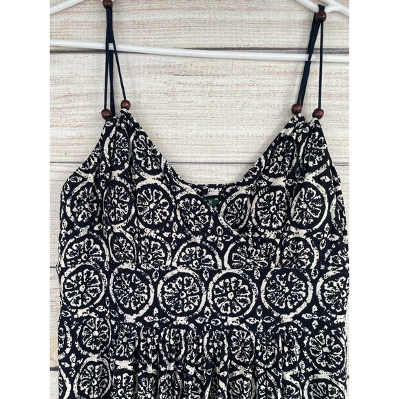 Lauren Ralph Lauren Spaghetti Strap Sand Dollar Print Maxi Dress Women's 8 Blue - Picture 2 of 8